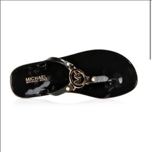 Michael Kors jelly mk flip flops